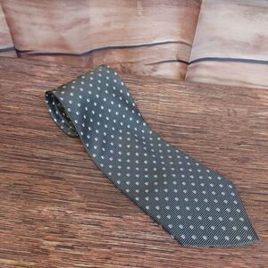 Foggia Men's Handmade Gray Polka Dot 100% SIlk Neck Tie OS
